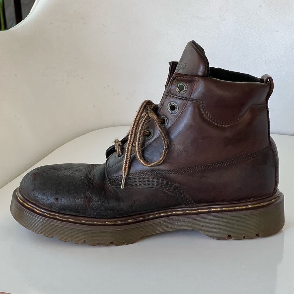 Dr Martens Vintage Brown Leather 8283 Men’s Hiking Boots Made In England - Picture 7 of 16